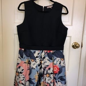 Navy Floral Dress